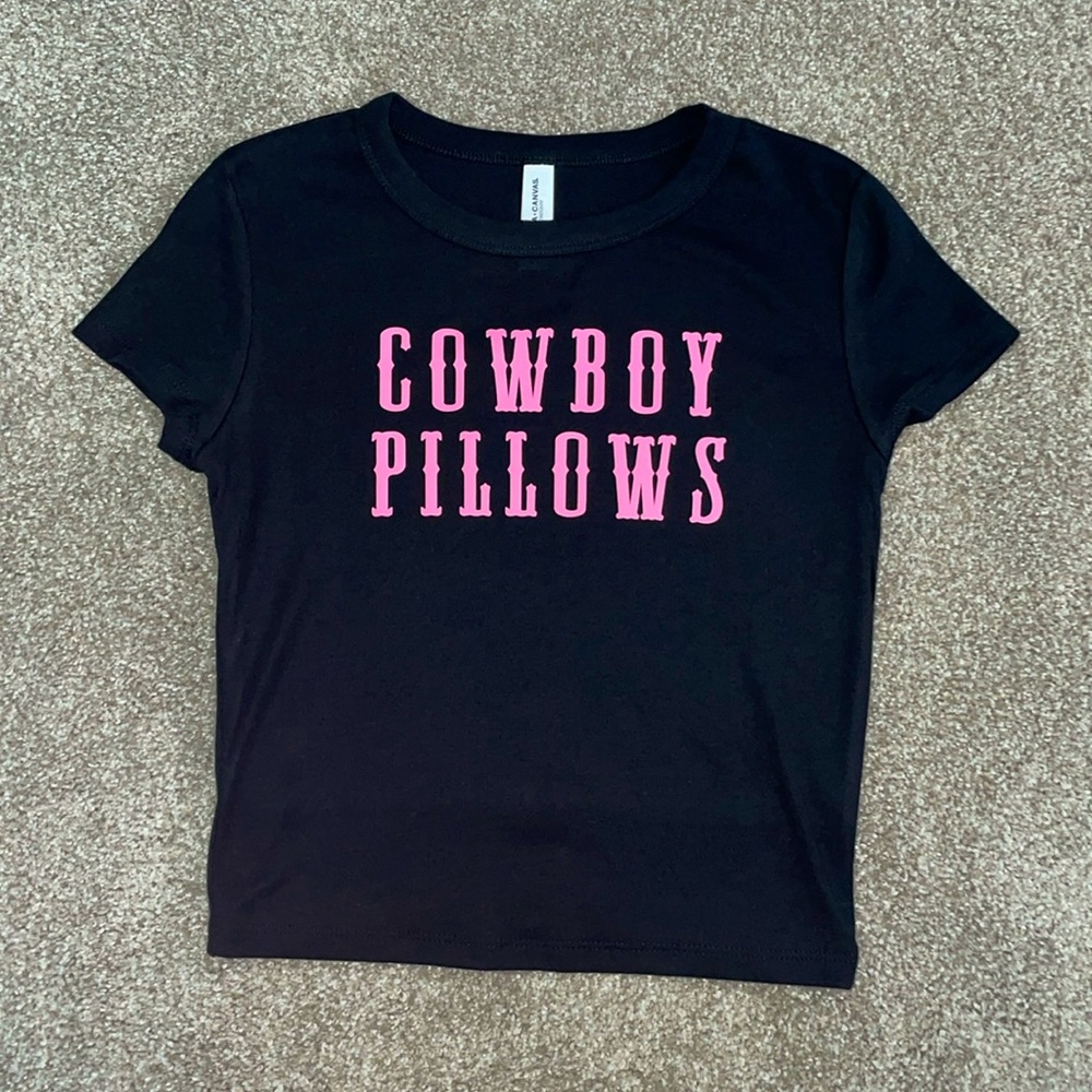 NWOT Cowboy Pillows Cropped Baby Tee
